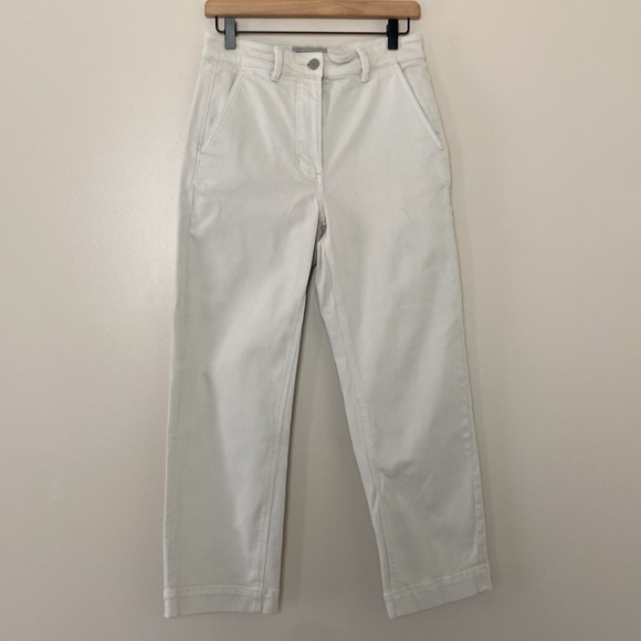 Everlane Straight Leg High Rise Crop Pant in Sandstone Size 6 - Picture 12 of 13